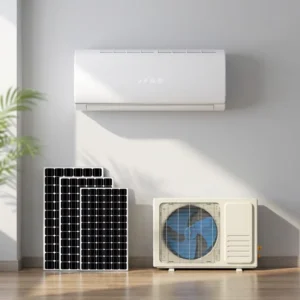 Grid Hybrid Solar Split Inverter Air Conditioner R410A Wall Mounted DC AC 12000 24000BTU Remote Control Home Hotel Engine