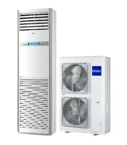 Haier SASO ESMA Certified 55deg Hot Cabinet DC Inverter Compressor Floor Standing Heat Pump Central Air Conditioner