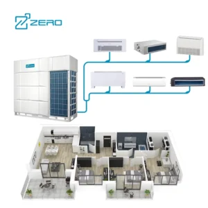 High Efficiency VRF Multi Zone Split Air Conditioner 25.2KW 100KWR410A HVAC System Central Air Conditioning Fan Coil Unit