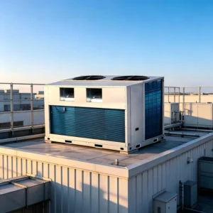 High Heat Recovery Air Cooled Rooftop Package A/C Unit Customizable Dimensions Hotels Hospitals PLC Controlled