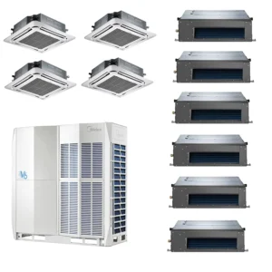 High Seer 2.5Ton 5Ton Water Fan Coil Unit Cassette Type Ceiling Mounted Air Conditioner
