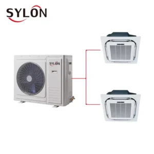 Highly Recommended New 30000Btu Round-flow Air Cooler Cassette Fan Coil Cooling Air Conditioners Ceiling Mounted Fan Coil Unit