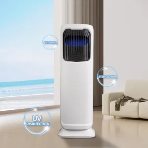 Home Heating Fan Intelligent Remote Control Heater Dual Purpose Mobile Air Conditioning Fan Vertical Leafless Cooling Fan