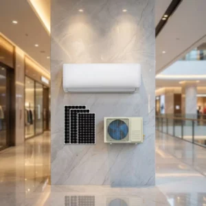 Household Split Solar Air Conditioner DC 48V Full Solar Supply AC DC Hybrid Operation Motor Pump Stable Cooling for Commercial