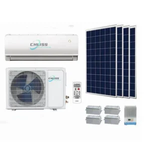 Hybrid AC/DC Solar Split Air Conditioner 12000 BTU Off Grid for Home Solar Powered Energy Saving Quiet Operation
