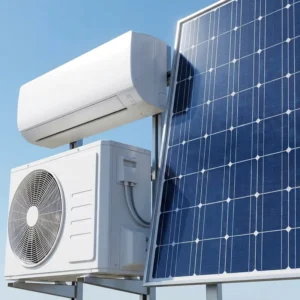 Hybrid ACDC 12000BTU Solar Air Conditioner Cooling And Heating Inverter Split Aircon CE Certified