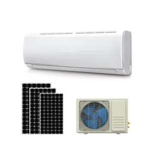 Hybrid Off Grid Split Solar Air Conditioner with DC AC Engine Motor Pump 12000 24000BTU for Home Hotel Cooling