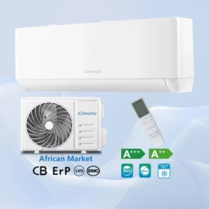 ICLIMA 9000BTU DC Power Split Type Wall Mounted Mini Air Conditioner Cooling Heating Energy Efficient Class App Controlled for