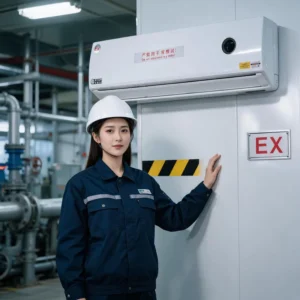 IECEX Approved Digital Automatic Explosion Proof Split Wall Mounted Air Conditioner for Paint Booths and Gas Stations