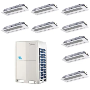 Industrial Air Cooled Chiller Indoor Unit Fan Coil Unit Four Way Cassette AC for Churches