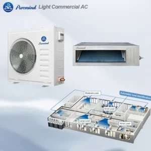 Light Commercial Ducted Air Conditioner Unit 18000-60000BTU Fixed Speed R410A 220V T1 Slim Design Low Noise Energy Saving RV Car