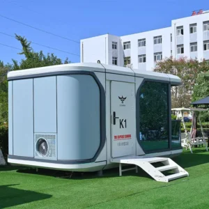 Light Steel Frame Capsule House Prefab Modular Tiny Mobile Home Luxury Space House Air Conditioners Waterproof Modern Design 5+