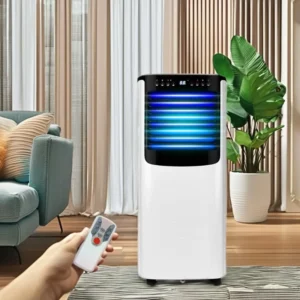 Low Noise Energy Efficient Portable Air Conditioner with 3 Speeds for Garage & Outdoor Use