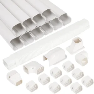 Mini Split Line Set Cover Kit Decorative PVC Tubing Cover Kit for Air Conditioners and Heat Pumps