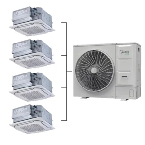 Mini VRF Split System Heat Pump AC DC Inverter R410A Air Conditioners with Automatic Remote Control