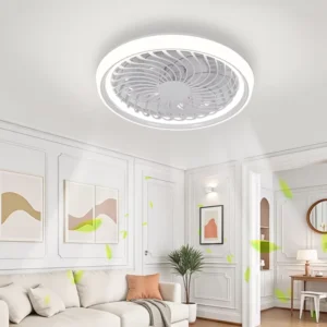 Modern Ceiling Fan with LED Lights Remote Control DC Motor Dimmable Led Ceiling Overhead Fans With Lights