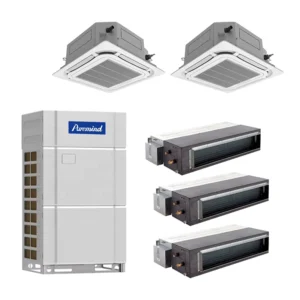 Multi Zone Split Air Conditioner 220V 7KW VRF System Cassette Duct Wall Mount Commercial Central Air Conditioning Fan Coil