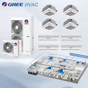 Multi-Zone VRF System Air Conditioner R32 Inverter Central AC Cassette Ducted Ceiling Units Custom Commercial Hotel HVAC