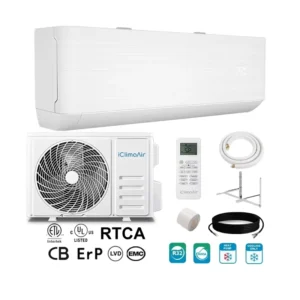 New Customize Cooling Heating Wall Mounted Mini Split Air Conditioner 22dB R410a 9000 BTU Smart WiFi Class Energy