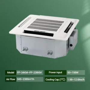 OEM Commercial High end Chilled Water Fan Coil Ceiling Concealed Cassette FCU with CE