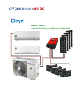 Off Grid DC48V Split Solar Air Conditioner R410A R32A Heat and Cold 12000BTU