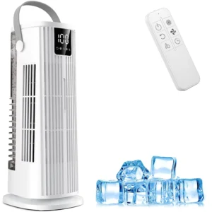 Portable 1350ML Mobile Air Conditioner 120° Oscillation 4 Speeds 2 Spray Modes 12H Timer Remote Control Silent Air Freshener
