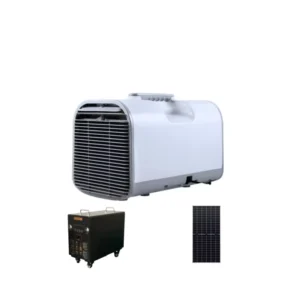 Portable 600W 1800W Energy Storage Air Conditioner Outdoor Use Featuring MPPT Controller Lithium Ion Battery with Solar Panels