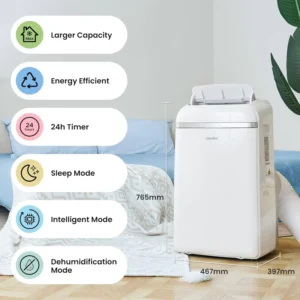 Portable Air Conditioners 10000btu Mini Cooler Air Conditioning 220V R290 White Color Eco 1.5hp Mobile Aircon