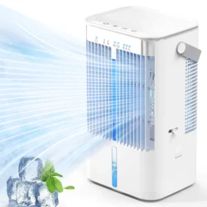 Portable Air Cooler Air Conditioner Fan Small Cooling Fan 1200ML Desk Table Fan for Indoor Outdoor Use