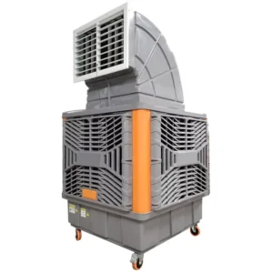 Portable Eco friendly Evaporative Air Conditioner Duct Fan Plastic Motor Floor standing Design Multi Voltage Low Noise Touch