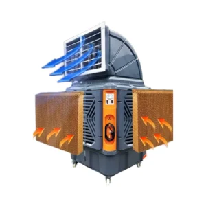 Portable Eco friendly Evaporative Air Conditioner Floor standing Design 50kg for Industrial and Commercial Use