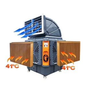 Portable Eco friendly Evaporative Air Conditioner with AC Motor Floor standing Design 50kg for Industrial Commercial Use