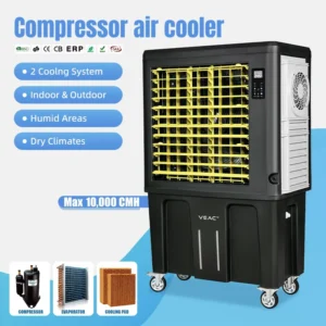 Portable Industrial Air Conditioner Evaporative Fan for Hotels Core Component Motor