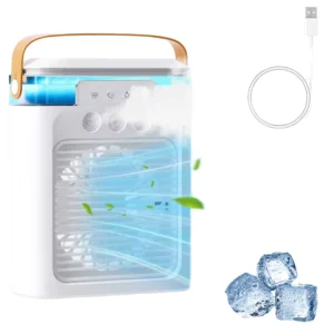 Portable Mini Ventilador 3 Speed Air Conditioner Cooler Electric Evaporative Cooling Fan Low Personal Cars AC DC Plug Used