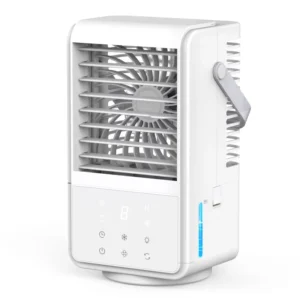 Portable Mobile Air Conditioner Fan Air Cooler for Home with Spray Mist 90 Degree Oscillation Quiet Mini Fan for Office