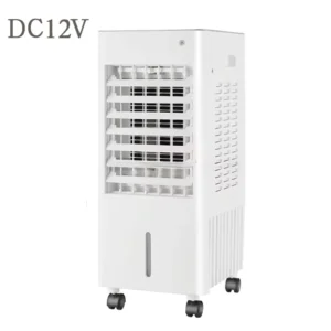 Portable Solar & Battery Powered DC 12 Speed Cooling Mist Fan Air Conditioner for Home RV Garage Hotel Outdoor Use