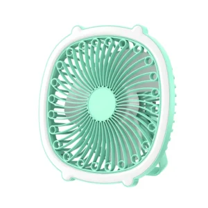 Portable USB Rechargeable Camping Ceiling Fan Student Table Fan with LED Light Light Weight Low Noise Charging Desk Cooling Fan