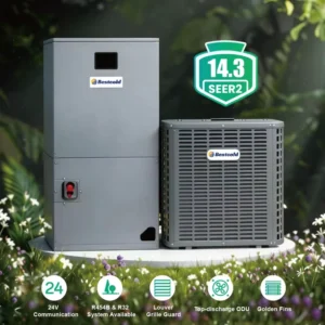 R32 3 TON 4 TON 5 TON Duct Type Condenser HVAC Air Conditioner Air Handler 18 Seer2 Light Commercial Air Conditioners
