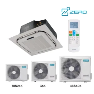 R410a 18000 24000 36000 48000 60000BTU Cassette Ceiling Mount Air Conditioning 208 230V 60Hz Light Commercial AC Air Conditioner