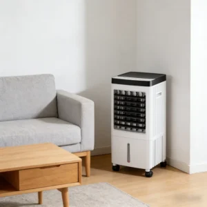 Remote Controlled air Conditioning Fan for Cooling Small and Movable Cooling Fan with a 7 hour Timer Suitable for Household Use