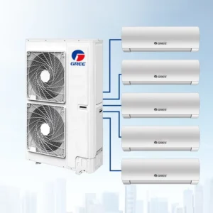 Residential Central Air Conditioning System Mini Multi-Zone HVAC 8KW 10KW 18KW Capacities DC Fan Motors Core Pump