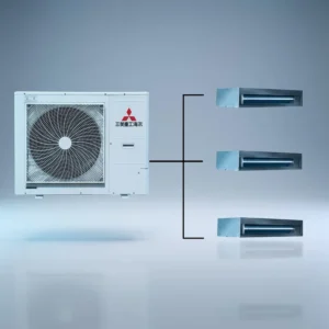 Rooftop Duct Central Air Conditioner AC Motor R 410A Silent Operation Air Disinfection Safe Body Easy Installation