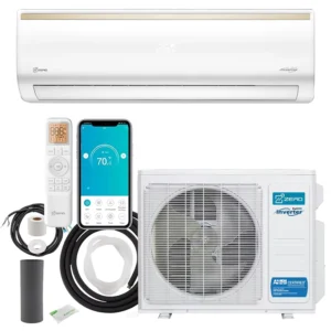 Series 23000 BTU Mini Split Air Conditioner SEER2 19 230V Works with Wifi Heater Ductless Inverter System with Heat Pump