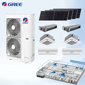 Solar Air Conditioner HVAC Multi-Zone VRF System Full DC Inverter 52°C High Temp Stable Light Commercial for Villa
