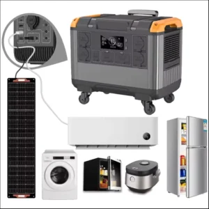 Solar Power 3000W US EU Multi Interface Energy Storage Power Supply Capable of Powering 12 000 BTU Air Conditioners