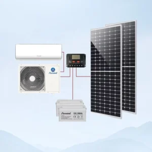 Solar Powered Split Air Conditioner 9000 BTU 12000 BTU R32 R410A Heat Pump DC Power Wifi Control for Room Use