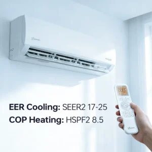 Split Smart Easy Install DC Inverter R32 Air Conditioner for Hotel & Outdoor Use Energy Star Certified