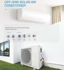 Split Solar DC AC Air Conditioner with Pump & Motor 12000-24000BTU Hybrid Off Grid for Home & Hotel Use