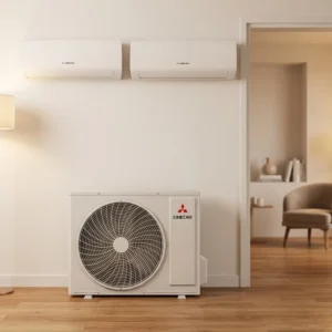 Stylish DC Inverter R410A Wall-Mounted AC Uniform Airflow Quiet Operation High Efficiency Pump Home Room