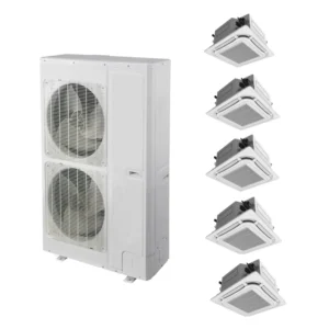 Top Quality 5 Zones Multisplit Cassette Air Conditioner Heat Pump VRF System Ceiling Mount Air Condition
